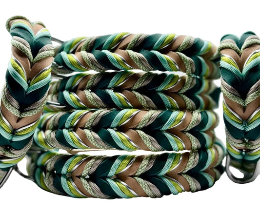 Lederhalsband geflochten Grün