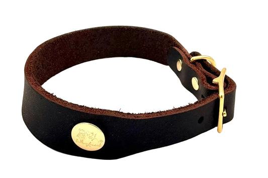 Lederhalsband Classic Dunkelbraun