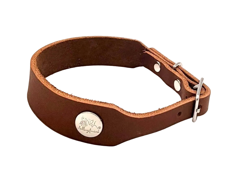 Lederhalsband Classic Braun