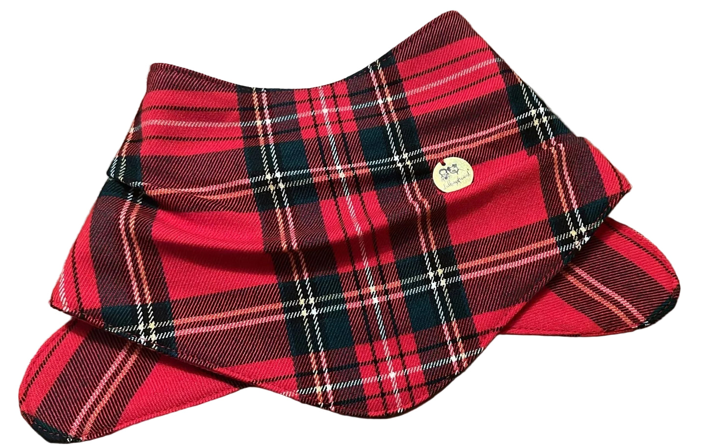 Halstuch aus Baumwolle Karo rot