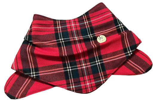 Halstuch aus Baumwolle Karo rot
