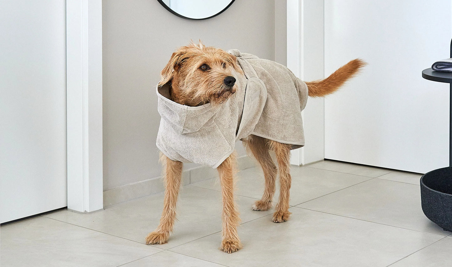 Bagno Hundebademantel beige
